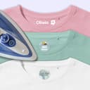 Asortyment etykiet do prasowania na ubrania