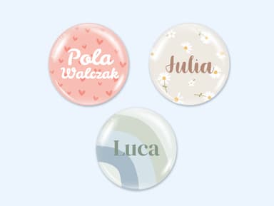 Okrągłe naklejki wypukłe design